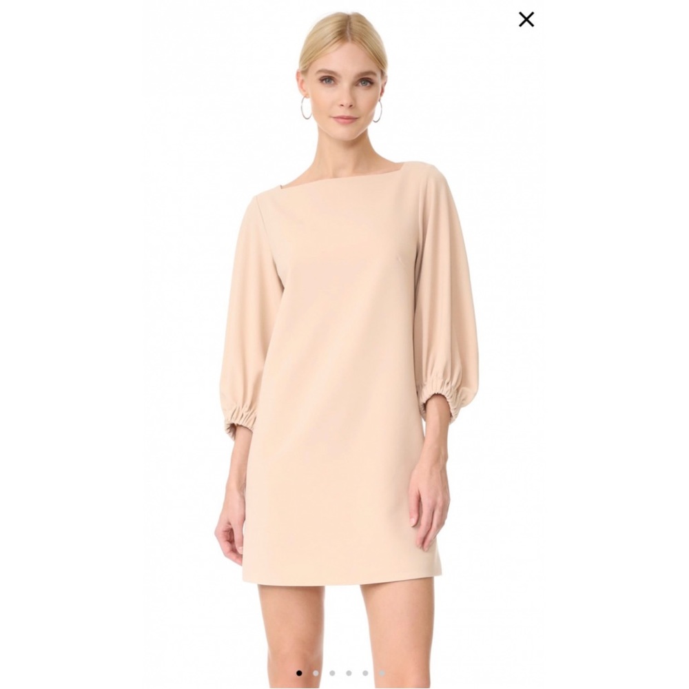 Tibi Crepe Boatneck Shift Dress
